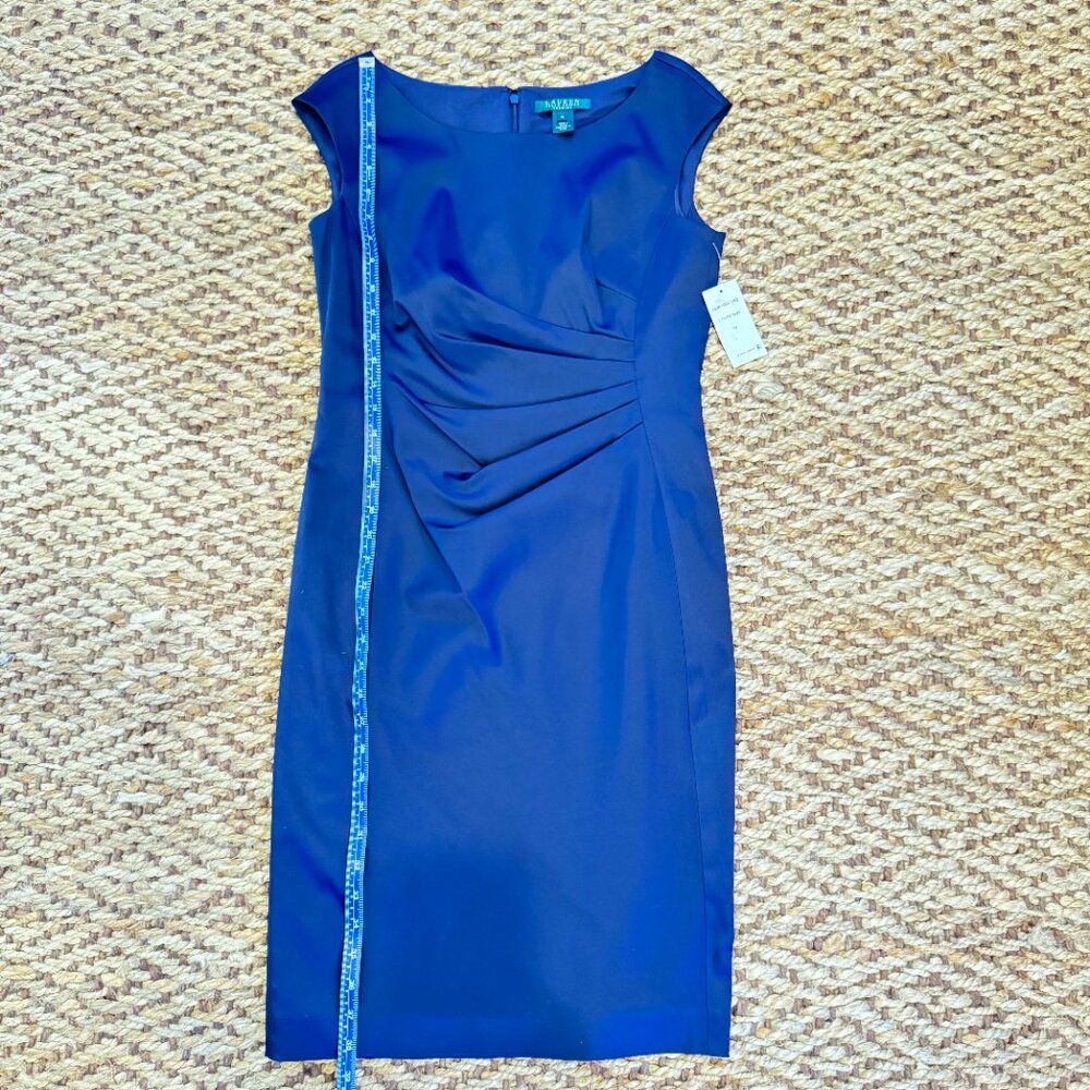 Lauren Ralph Lauren Evening Sleeveless Dress – LTHS Navy, Size 10, New with Tag - Picture 4 of 9